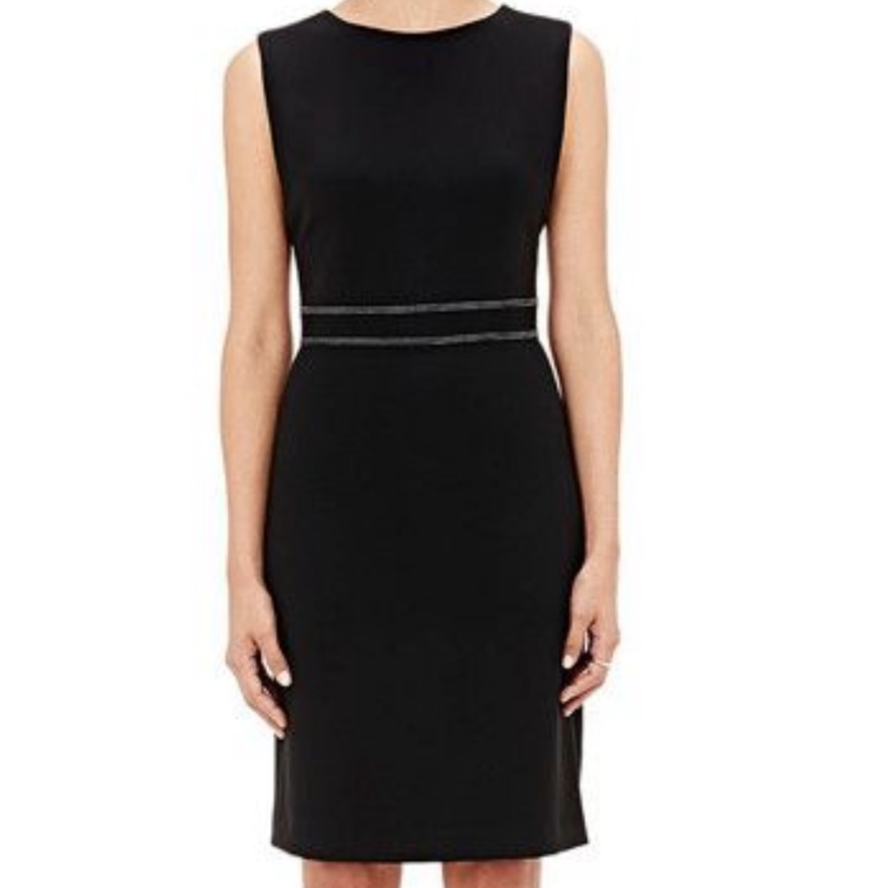 Theory dress. Size 2. NWT. Black sheath, white stitching.